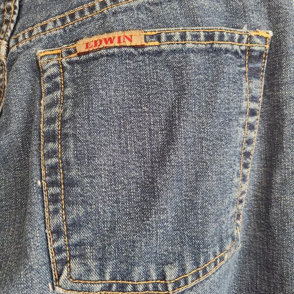 EDWIN JEANS Wide Leg Crop 100% Cotton Jeans‎ ED-866 5415 Women’s 30* - Picture 7 of 11